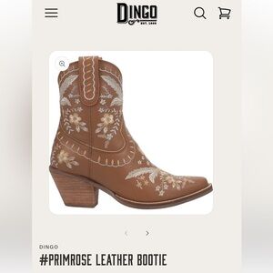 Dingo Primrose Women's Cowboy Boots NIB Sz 6 Embroidered Boho Western Cowgirl